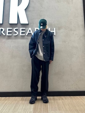 「Barbour（バブアー）のアイテム（ナイロンジャケット）」を使った、鎌田　真平さん（メンズ・172cm）の冬コーディネート