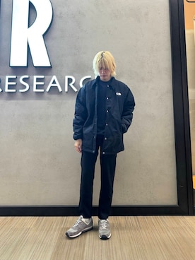 「アイテム（ダウンジャケット/コート）」を使った、鎌田　真平さん（メンズ・172cm）の秋コーディネート