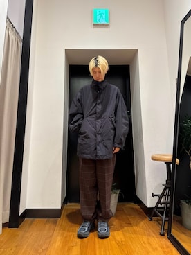 「アイテム（モッズコート）」を使った、鎌田　真平さん（メンズ・172cm）の秋コーディネート