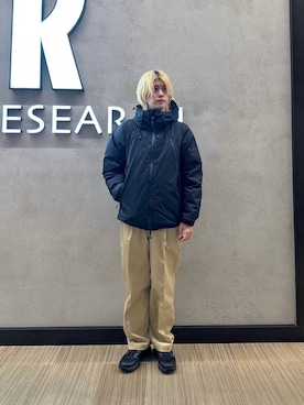 「アイテム（ダウンジャケット/コート）」を使った、鎌田　真平さん（メンズ・172cm）の秋コーディネート