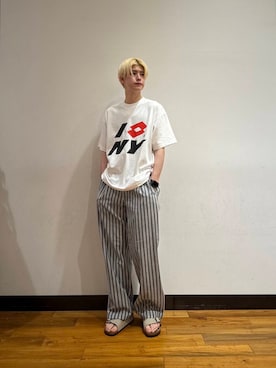 「URBAN RESEARCH（アーバンリサーチ）のアイテム（パンツ）」を使った、鎌田　真平さん（メンズ・172cm）の夏コーディネート