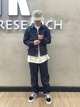 「URBAN RESEARCH（アーバンリサーチ）のアイテム（デニムジャケット）」を使った、鎌田　真平さん（メンズ・172cm）の夏コーディネート