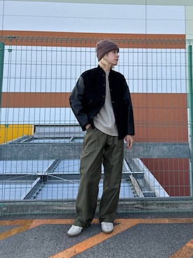 「おでかけコーデ」｜「アイテム（スタジャン）」を使った、鎌田　真平さん（メンズ・172cm）の秋コーディネート