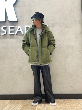 「URBAN RESEARCH（アーバンリサーチ）のアイテム（ダウンジャケット/コート）」を使った、鎌田　真平さん（メンズ・172cm）の秋コーディネート