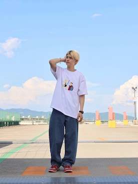 「URBANRESEARCH」｜「アイテム（アクセサリー）」を使った、鎌田　真平さん（メンズ・172cm）の夏コーディネート