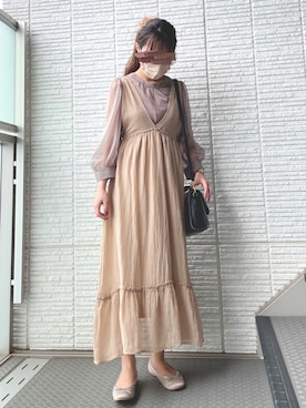 「flower」｜「アイテム（アクセサリー）」を使った、おぴよさん（レディース・157cm）の秋コーディネート