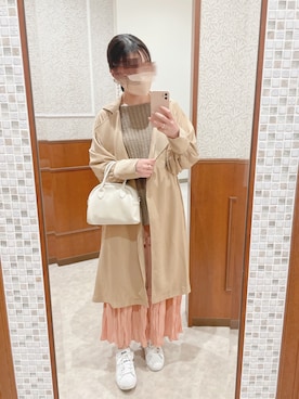 「flower」｜「アイテム（ジャケット/アウター）」を使った、おぴよさん（レディース・157cm）の春コーディネート