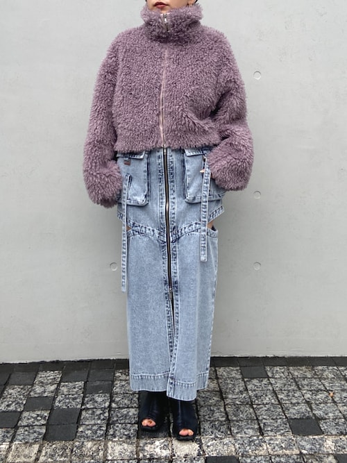 NEW CRIMPED FUR CROPPED BLOUSON / ニュークリンプドファー