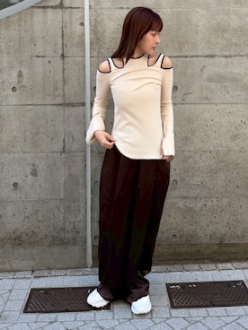 「THINGS THAT MATTER（シングス ザット マター）のアイテム」を使った、THINGS THAT MATTERさん（レディース・160cm）の春コーディネート