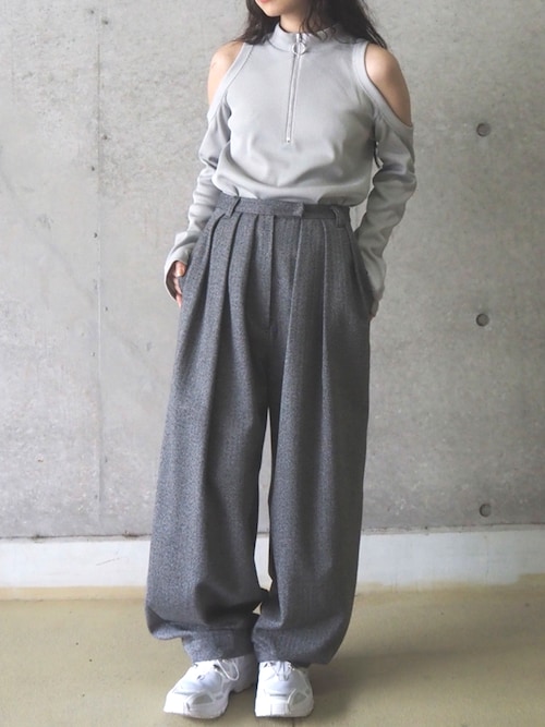 tシャツ SHOULDER HOLE RIB TOPS / ショルダーホールリブトップス レディース セール】SHOULDER HOLE RIB TOPS / ショルダーホールリブ