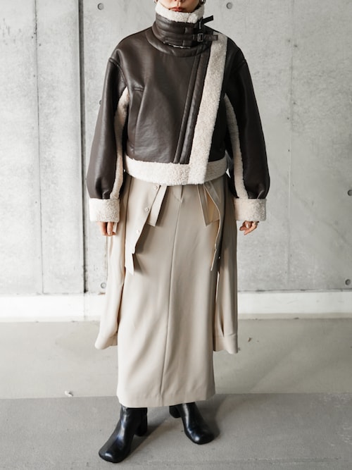 〜11/29まで　mouton様お取り置き セール】IMITATION MOUTON CROPPED RIDERS JACKET / イミテーション