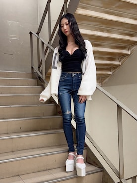 hinanoさん（レディース・156cm）の冬コーディネート