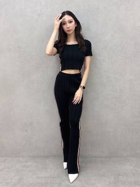 「GYDA（ジェイダ）のアイテム（パンプス）」を使った、hinanoさん（レディース・156cm）の夏コーディネート