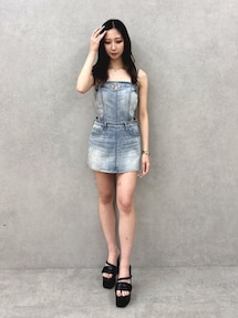 GD MOLD SIDE OPENスカートライクデニムワンピース｜ジェイダ