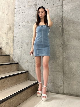 「GYDA（ジェイダ）のアイテム」を使った、hinanoさん（レディース・156cm）の春コーディネート