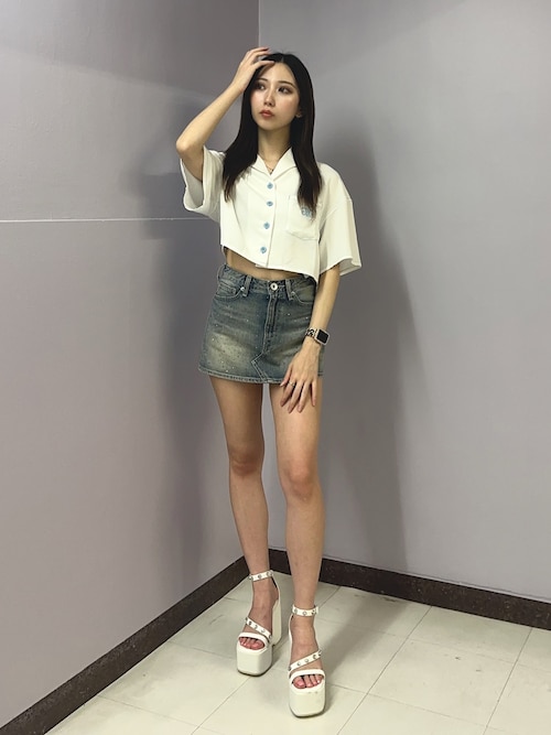 bijouデニムスカートライクショートパンツ[品番：MKSW0062102