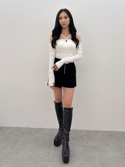 セール】カップ付きホルタークロスショートロンT（Tシャツ/カットソー