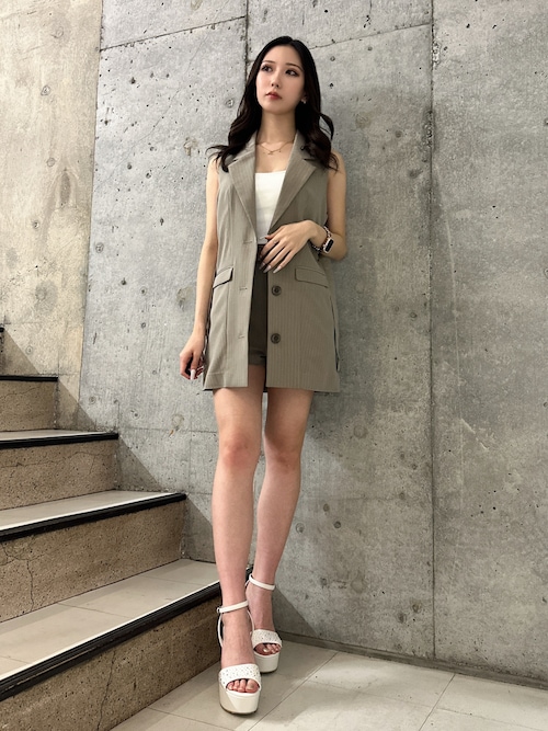ジェイダ ベルト付きハイウエストショートパンツ GYDA パンツ ベルト付きハイウエストショートパンツ「SETUP着用