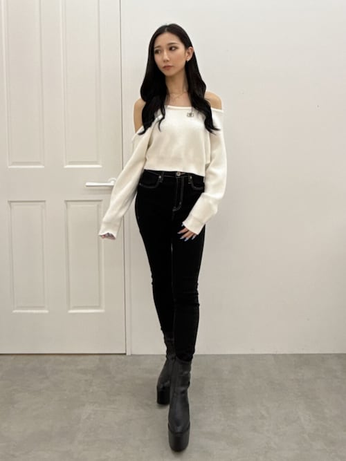 ハイウエストワンウォッシュスキニーパンツ（デニムパンツ）｜GYDA