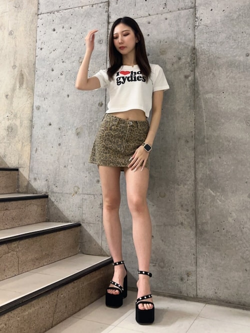セール】leopard patternスカートライクショートパンツ