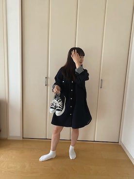 「JEANASIS（ジーナシス）のアイテム（デニムジャケット）」を使った、puccaさん（レディース・147cm）の秋コーディネート