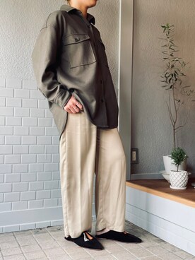「Johnbull Private labo（ジョンブルプライベートラボ）のアイテム（パンツ）」を使った、yamazakikanaさん（レディース・162cm）の冬コーディネート