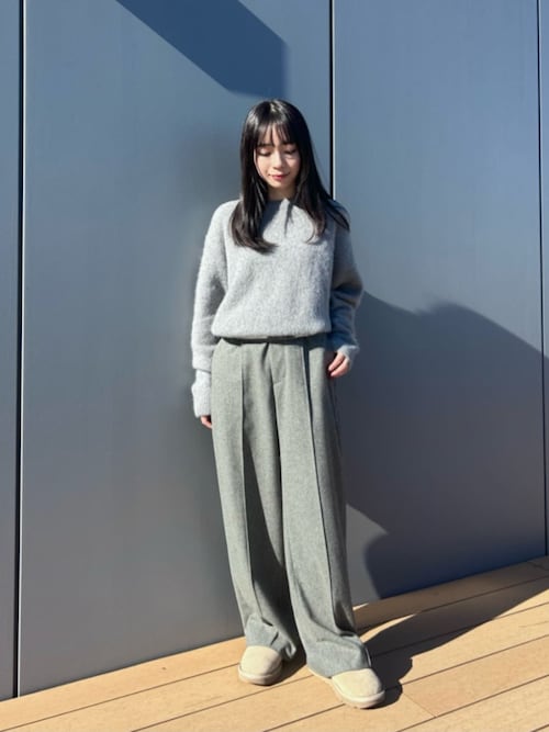 セール】毛ポリエステル フランネルパンツ（スラックス