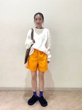 「ブルべ冬」｜「アイテム（スリッポン）」を使った、塩川（shiokawa）さん（レディース・146cm）の夏コーディネート