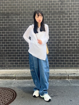「アイテム（ラッシュガード）」を使った、塩川（shiokawa）さん（レディース・146cm）の夏コーディネート