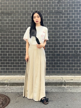 「JULY NINE（ジュライナイン）のアイテム」を使った、塩川（shiokawa）さん（レディース・146cm）の夏コーディネート