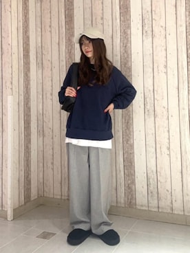 「ブルべ冬」｜「アイテム（スリッポン）」を使った、塩川（shiokawa）さん（レディース・146cm）の秋コーディネート