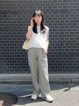 「アイテム（ファッション雑貨）」を使った、塩川（shiokawa）さん（レディース・146cm）の夏コーディネート