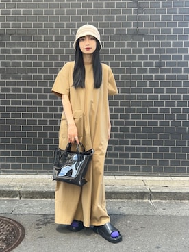 「RACAL（ラカル）のアイテム」を使った、塩川（shiokawa）さん（レディース・146cm）の夏コーディネート