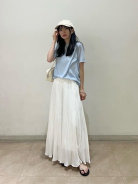 「アイテム（スカート）」を使った、塩川（shiokawa）さん（レディース・146cm）の夏コーディネート