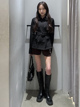 「SLY（スライ）のアイテム（ジャケット/アウター）」を使った、KAEDEさん（レディース・160cm）の春コーディネート