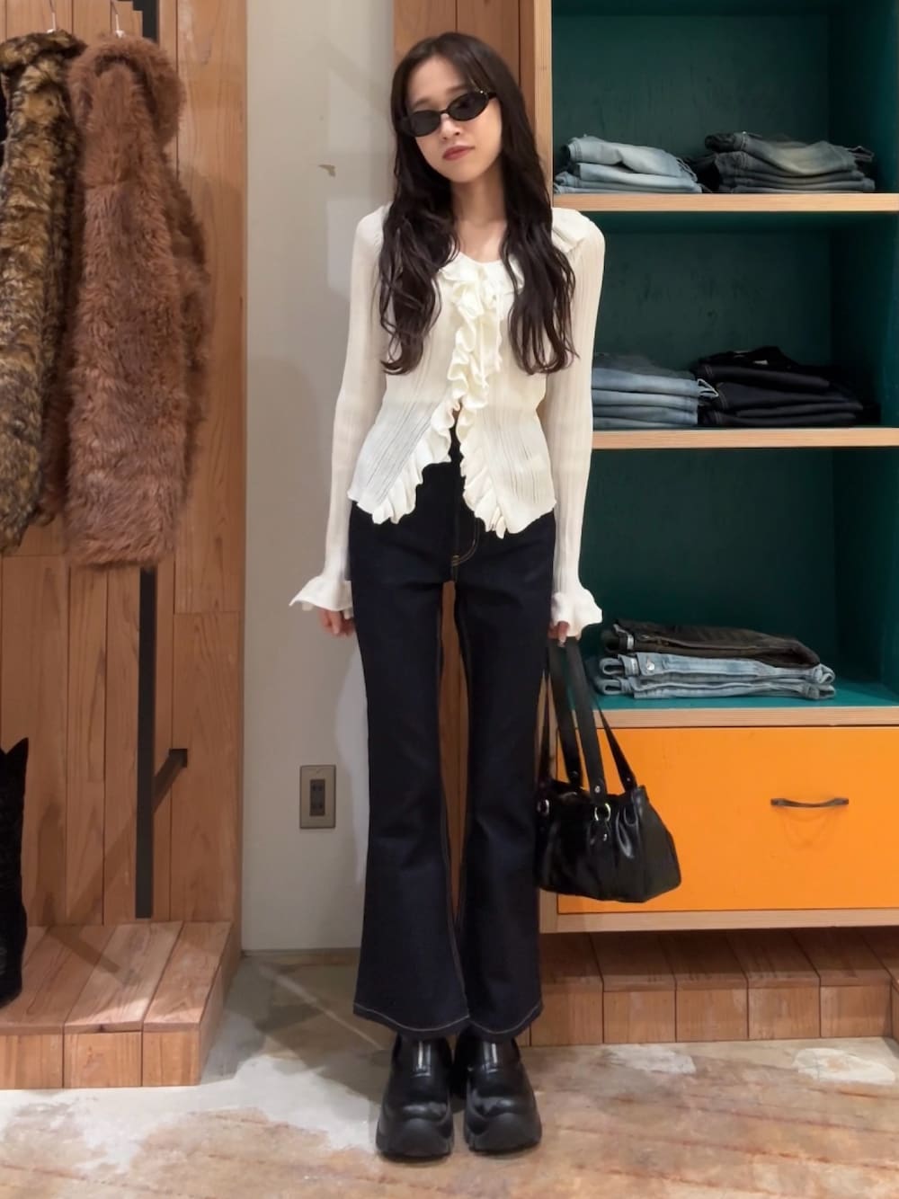 SLY（スライ）の「FRONT ZIP CHUNKY BOOTS フロントジップ チャンキー
