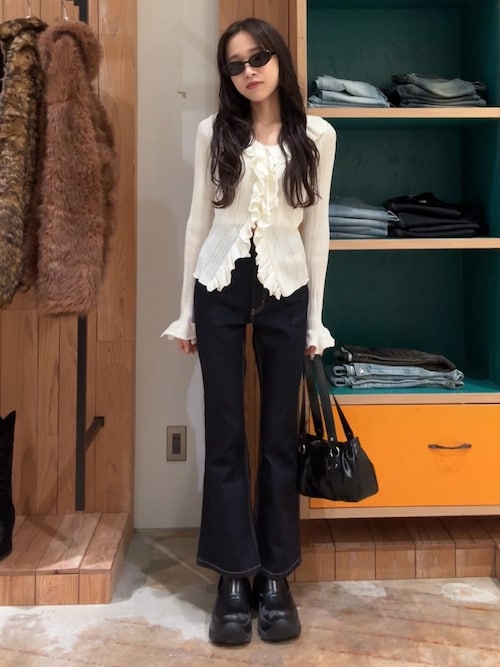 SLY（スライ） ブーツ FRONT ZIP CHUNKY BOOTS フロントジップ チャン