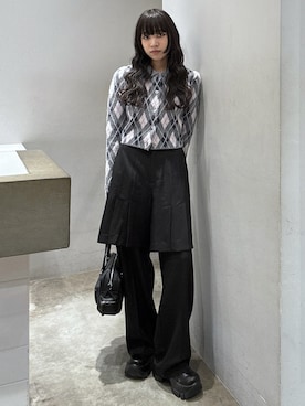 「SLY（スライ）のアイテム（トップス）」を使った、KAEDEさん（レディース・160cm）の秋コーディネート