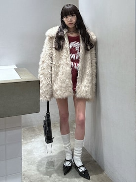 「アイテム（サンダル）」を使った、KAEDEさん（レディース・160cm）の冬コーディネート