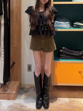 「SLY（スライ）のアイテム（パンツ）」を使った、KAEDEさん（レディース・160cm）の夏コーディネート