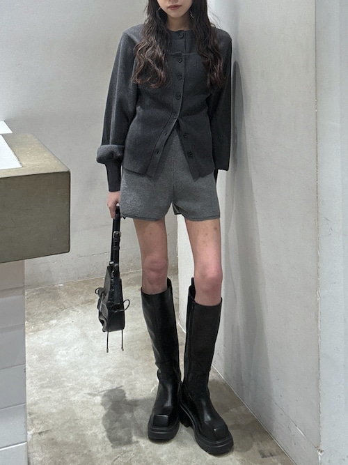 SLY（スライ） ブーツ 「美脚チートブーツ」SQUARE TOE KNEE BOOTS