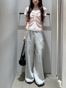 「SLY（スライ）のアイテム（パンツ）」を使った、KAEDEさん（レディース・160cm）の夏コーディネート