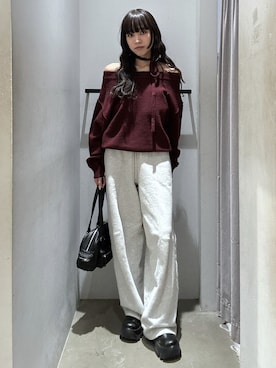 「SLY（スライ）のアイテム（トップス）」を使った、KAEDEさん（レディース・160cm）の秋コーディネート