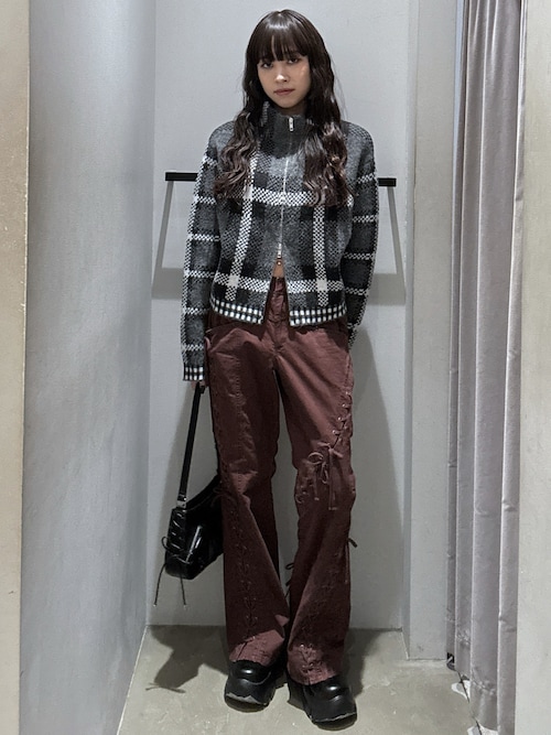 セール】JQ KNIT FRONT ZIP C/D ジャガードニット フロントジップ