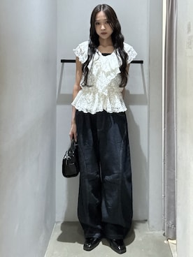「SLY（スライ）のアイテム（パンツ）」を使った、KAEDEさん（レディース・160cm）の夏コーディネート