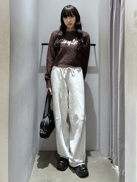 「SLY（スライ）のアイテム（トップス）」を使った、KAEDEさん（レディース・160cm）の秋コーディネート