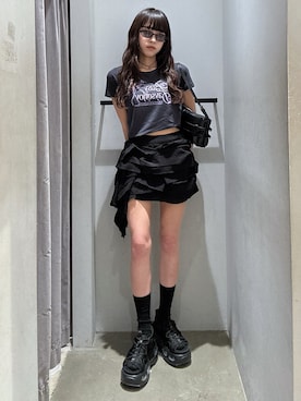 「アイテム（スカート）」を使った、KAEDEさん（レディース・160cm）の夏コーディネート
