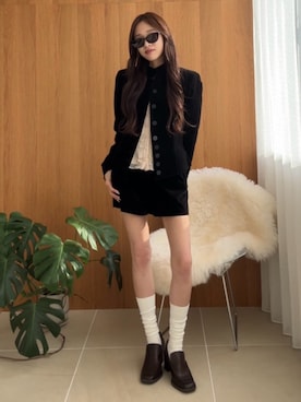 「SLY（スライ）のアイテム（パンツ）」を使った、KAEDEさん（レディース・160cm）の夏コーディネート