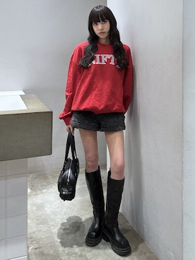 「SLY（スライ）のアイテム（トップス）」を使った、KAEDEさん（レディース・160cm）の秋コーディネート