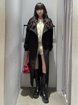 「SLY（スライ）のアイテム（ジャケット/アウター）」を使った、KAEDEさん（レディース・160cm）の冬コーディネート